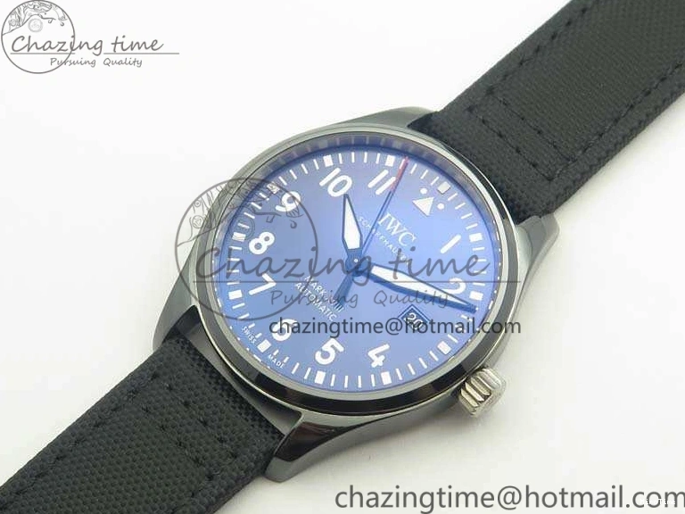 MIROTIME 0409 HighQuality Mark XVIII LAUREUS IW324703 Black Ceramic MKF Best Edition On Black Nylon Strap A 7218